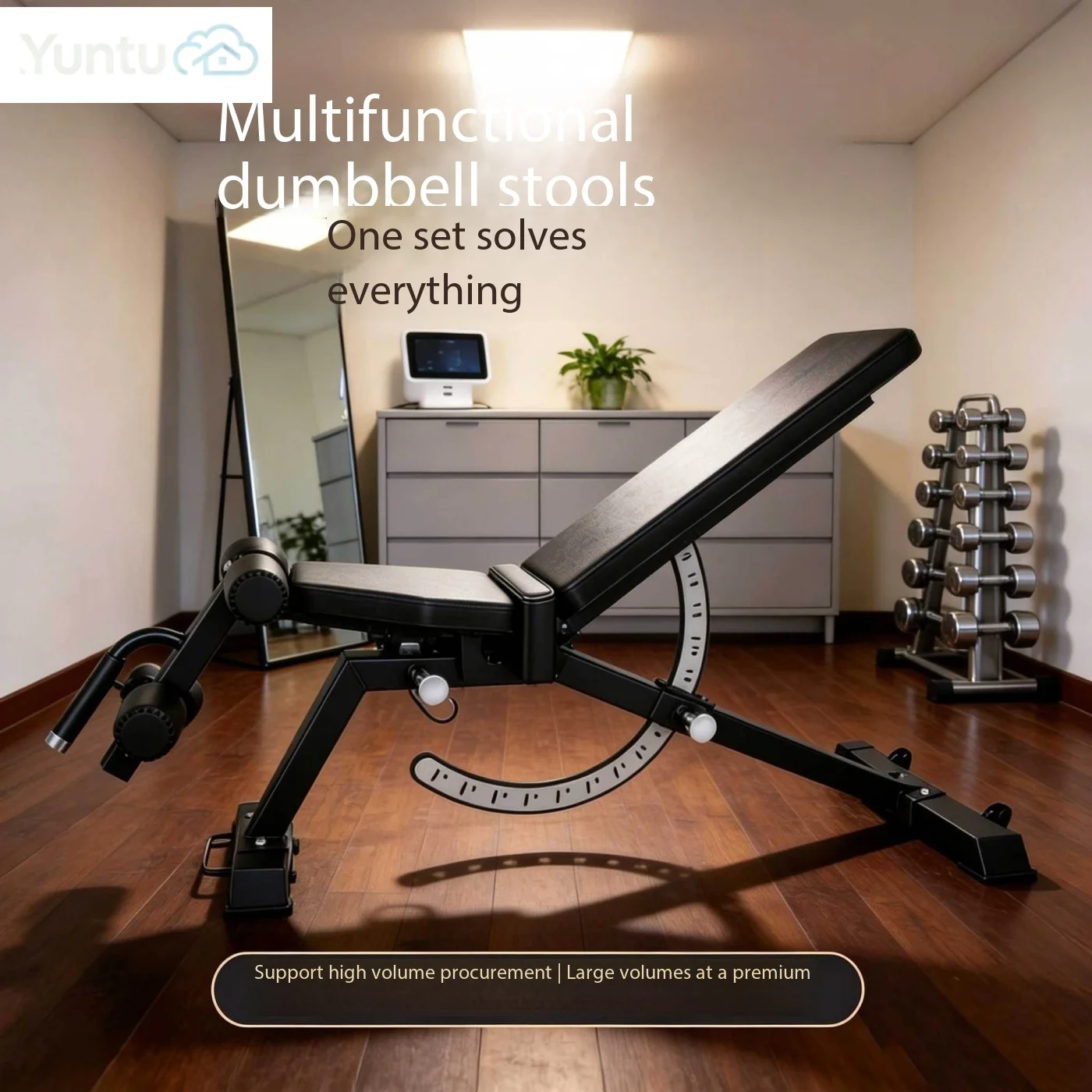 Multifunctional Foldable Weight Home Gym Workout Bench Adjustable Incline Decline Fitness Chair for Dumbbell Press Fly Exercise