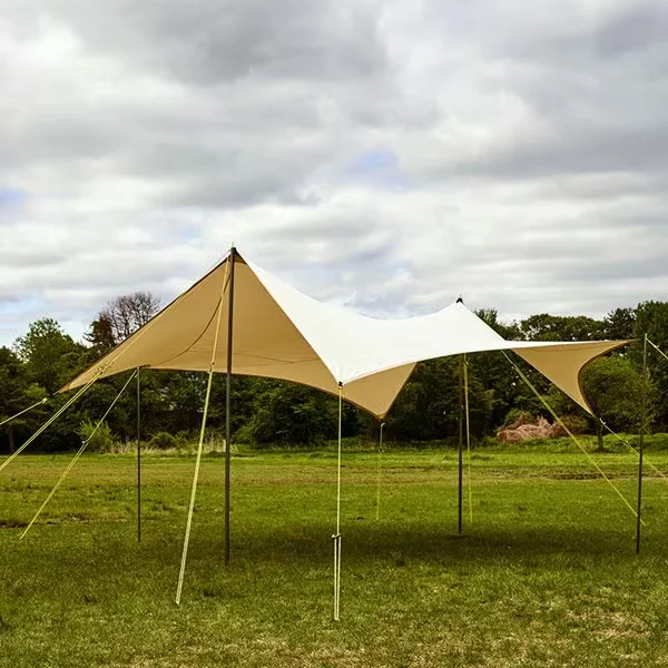 Premium TC Polycotton Camping Tarp Breathable Sun Shelter Reduced Condensation Heavy Duty Outdoor Canopy Hot-selling Factory