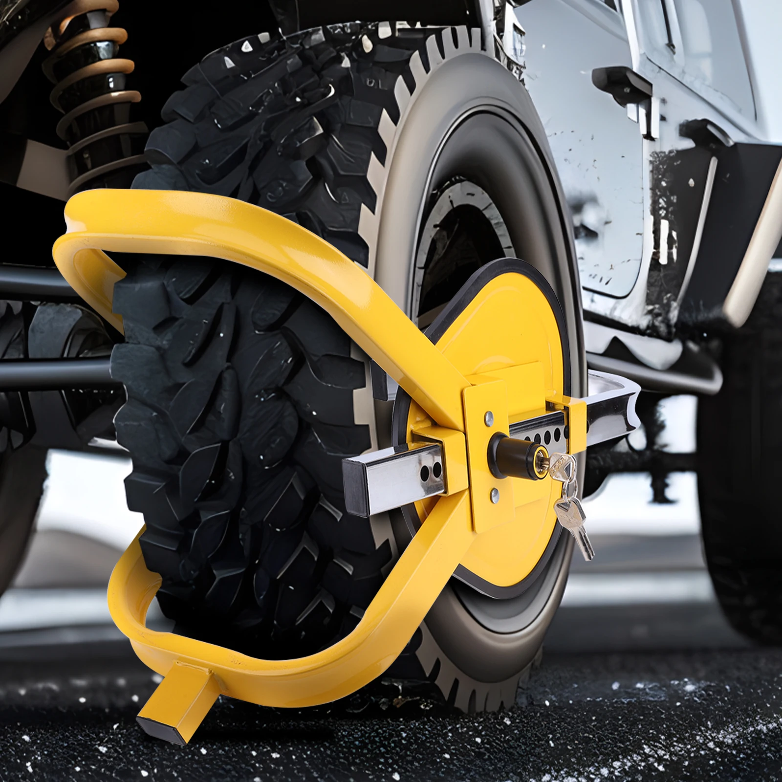 

Trident Suction Cup Type Wheel Lock Adjustable Tire Safety Lock Small Three Fork Wheel Lock for Vans Pickup Trucks Tricycles