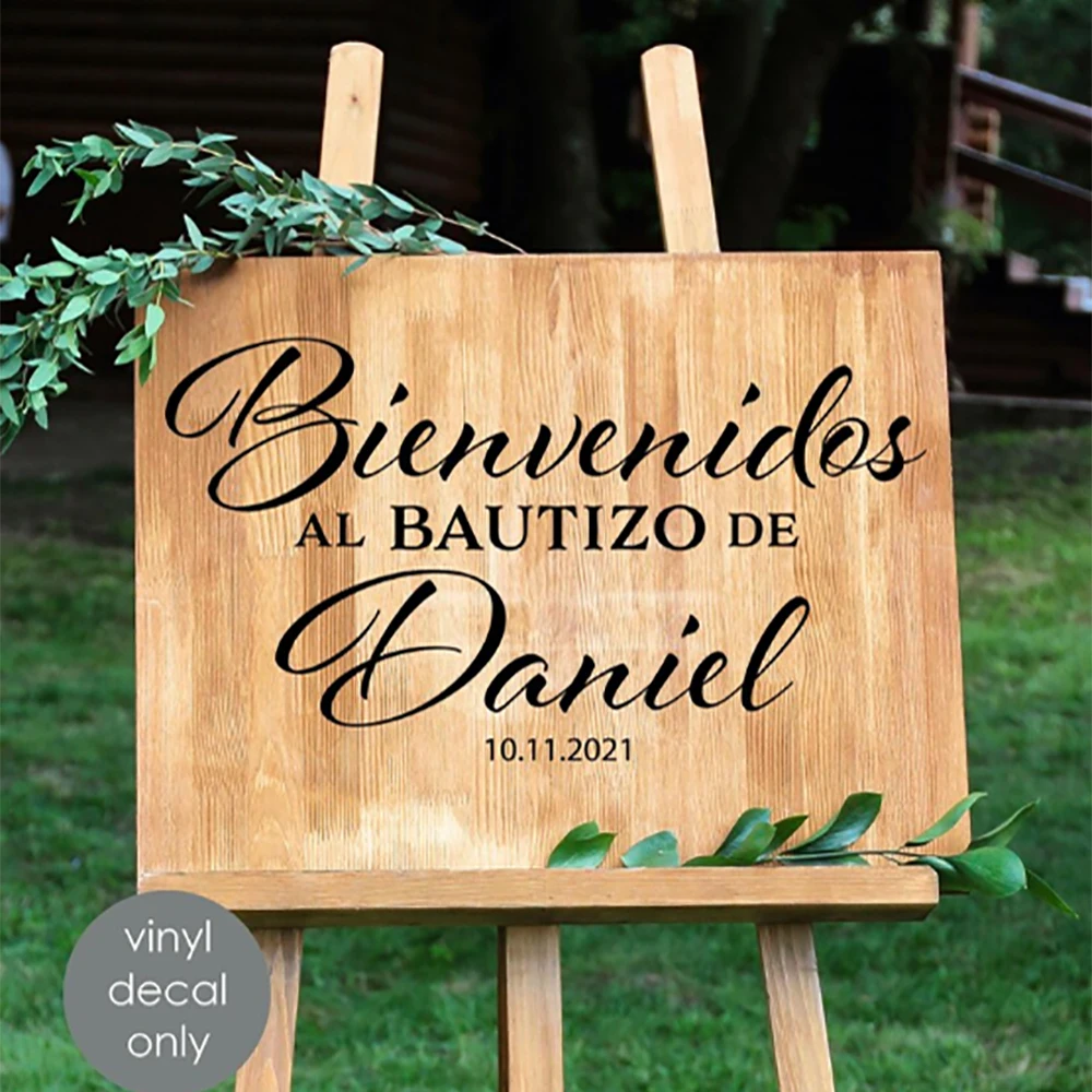 Customized Name and Date for Circular Wedding Stickers Cool Personalized Location Wedding Stickers Removable S2240