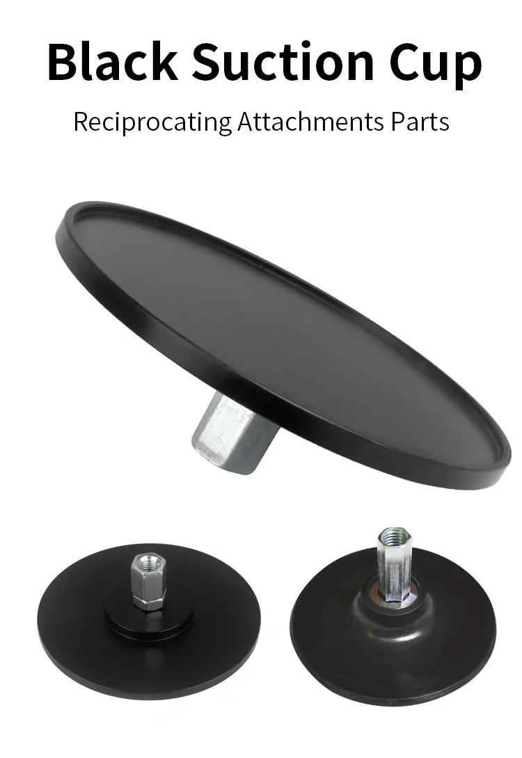 3XLR Black Silver Suction Cup Black Suction Cup Adapter for Telescopic Linear Actuator Reciprocating Linear Actuator Parts
