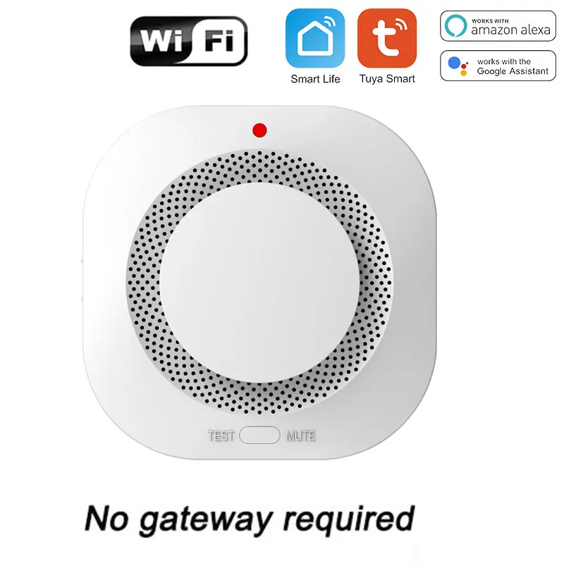 Tuya Wifi Rooksensor Home Security Alarmsysteem Smart Life APP Controle Gas Rookmelder Hoge Gevoeligheid Veiligheid Voor Thuis