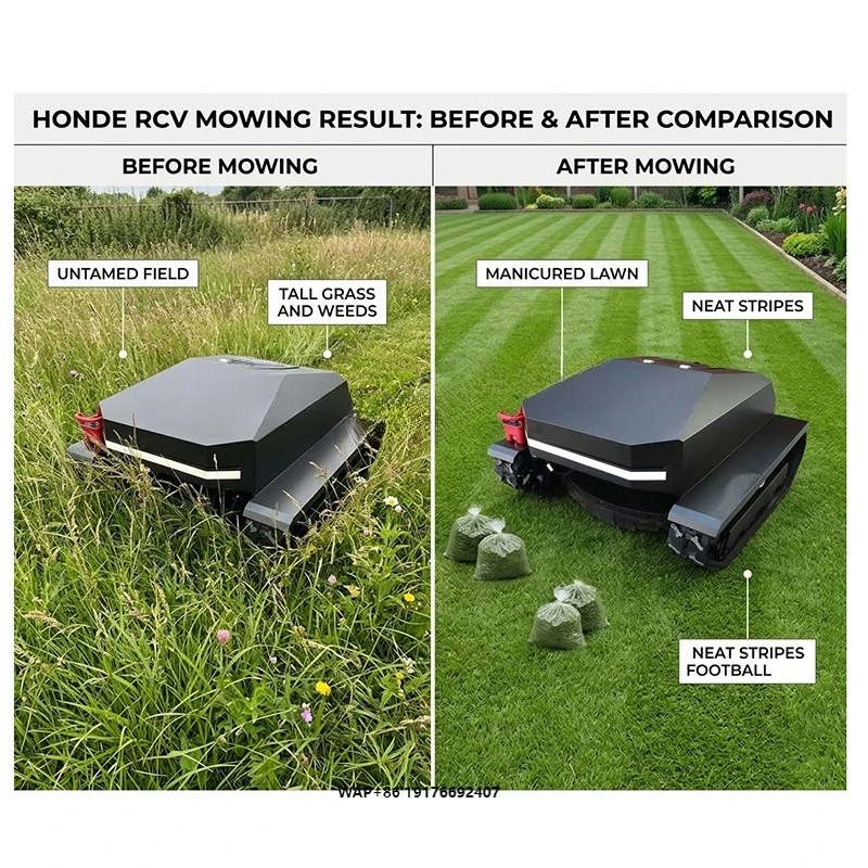 Good Selling Agriculture Mini Crawler Robotic Remote Control Lawn Mower for Garden Grass Cutting Machine