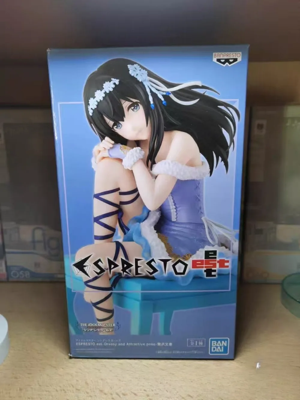 

In Stock Original Bandai Banpresto The Idolmster Sagisawa Fumika Anime Action Figures Model Toys desktop Ornament collect Gifts