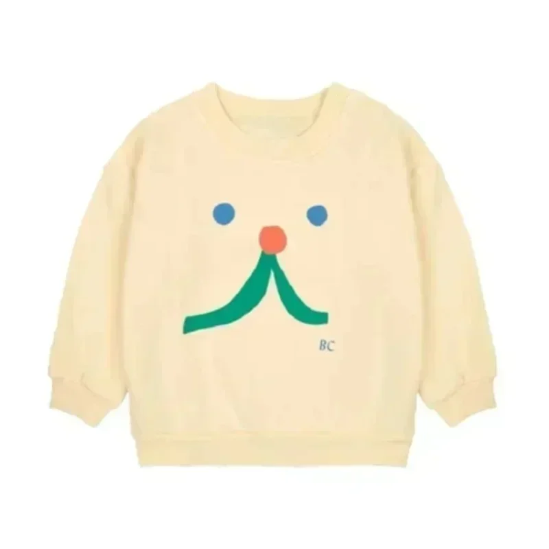 In Stock!BC 2024 AW New Kids Sweatshirts Long Sleeve T-shirt Boys and Girls Cartoon Printed Top Hoodie