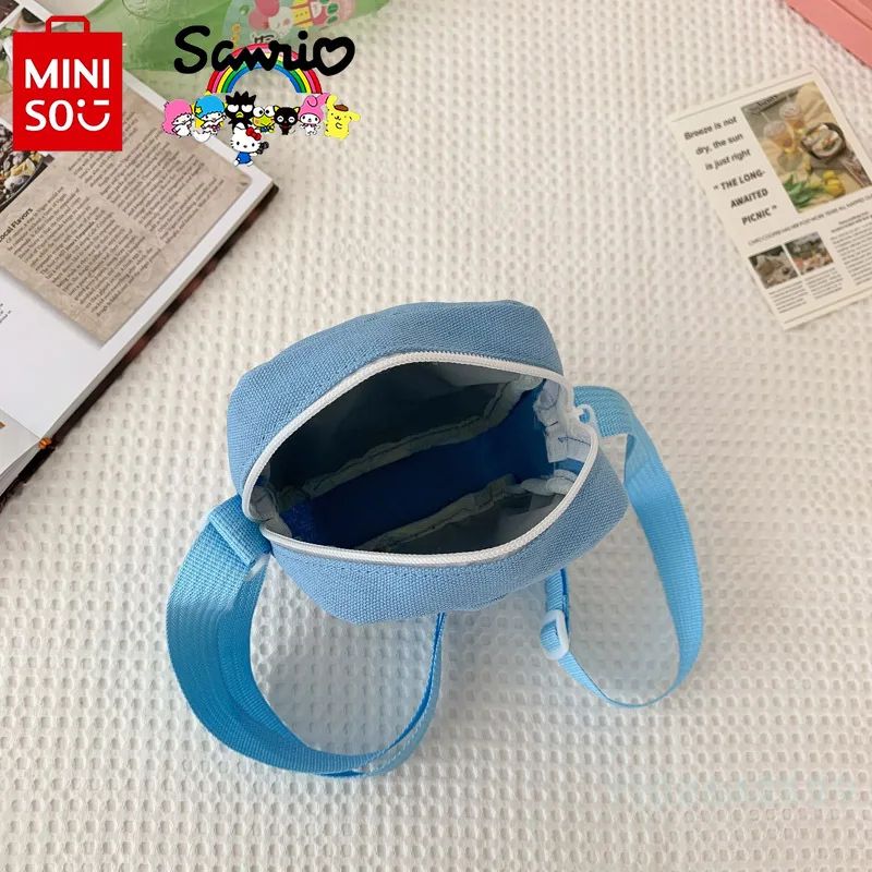 MINISO 2024 Paqiagou tas selempang wanita, tas tangan modis dan kualitas tinggi, tas ponsel anak-anak kasual kartun