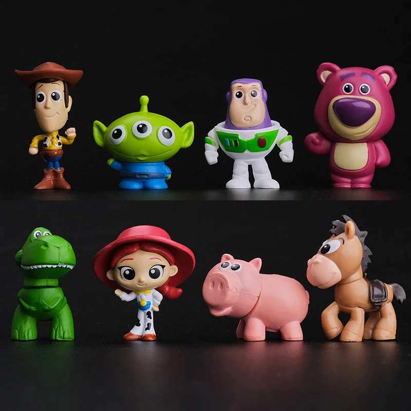 

Toy Story Blind Box Toy Strawberry Bear Lotso Three-eyed Alien Woody Buzz Lightyear Cartoon Figurine Model As Gifts For Girls
