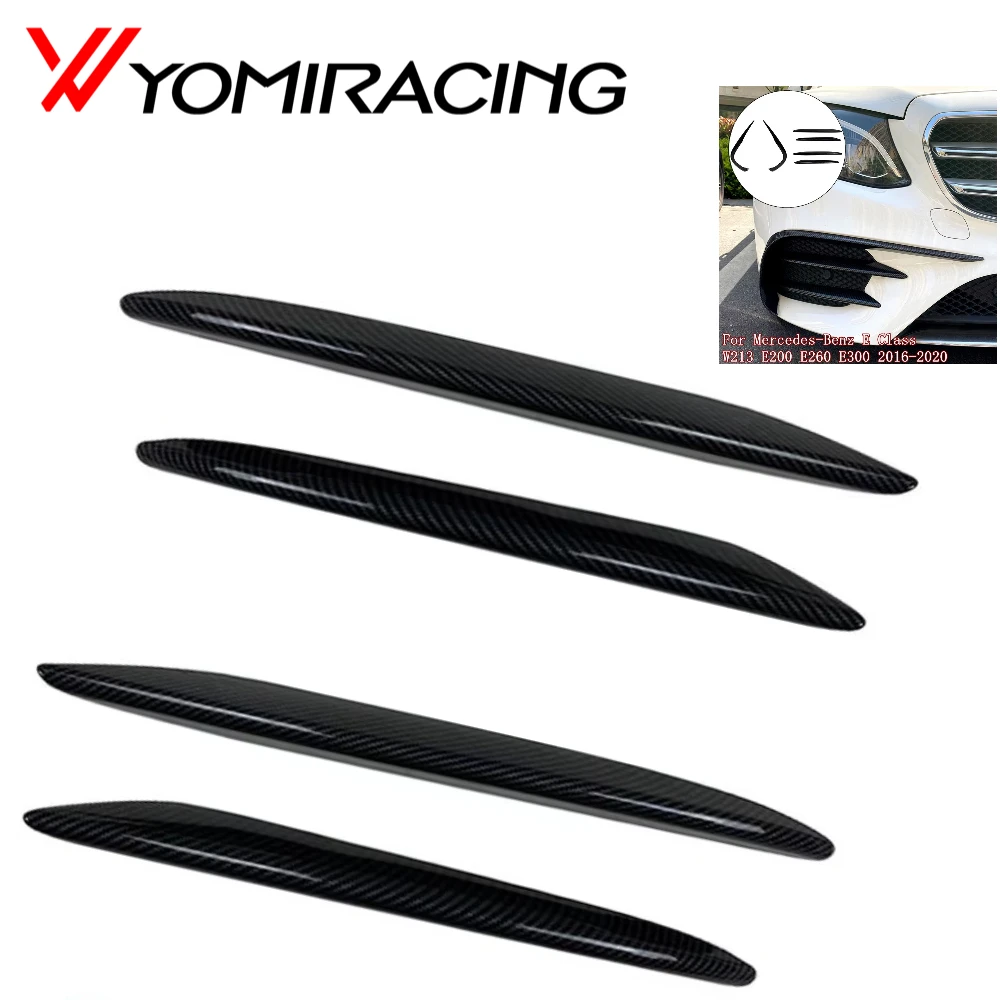 

YOMI Front Bumper Splitter Spoiler Fog Light Canard For Mercedes Benz E Class W213 2016 2017 2108 2019 2020 E200 260 300 for AMG