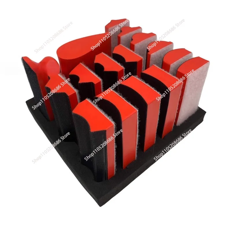 

Набор красных шлифовальных блоков для рук, 16 шт.