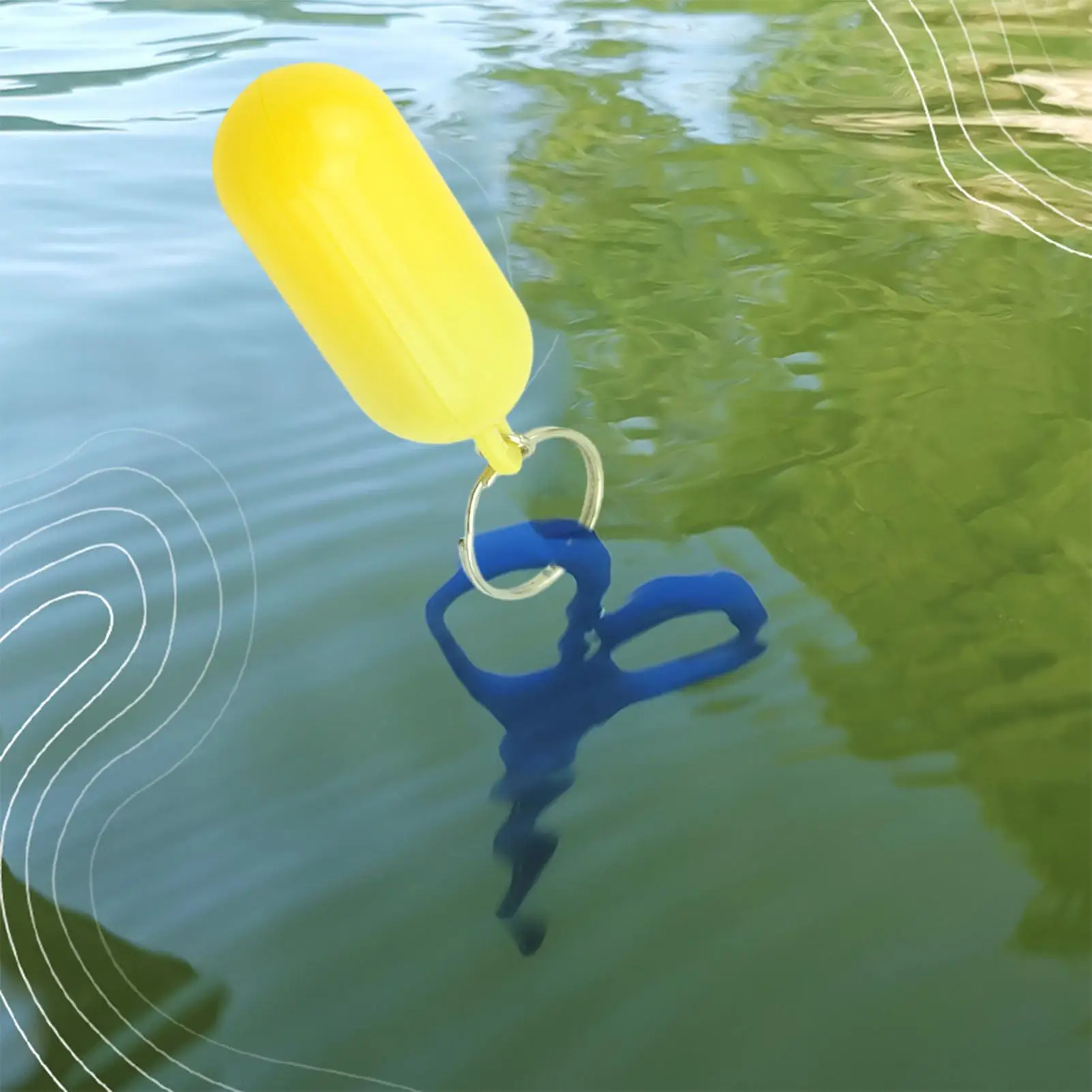 

Plastic Floating Keychain for Water Safety Portable Marine Boating Keychain for Swimming Surfing, Boating & Outdoor Adventures