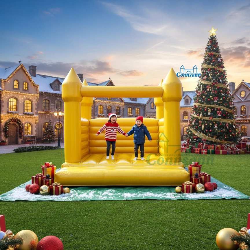 4M 골든 바운스 하우스 프리미엄 PVC 방수포 인플레이터블 바운서 결혼식 및 어린이 파티용 재미있고 내구성 있는 점핑 캐슬