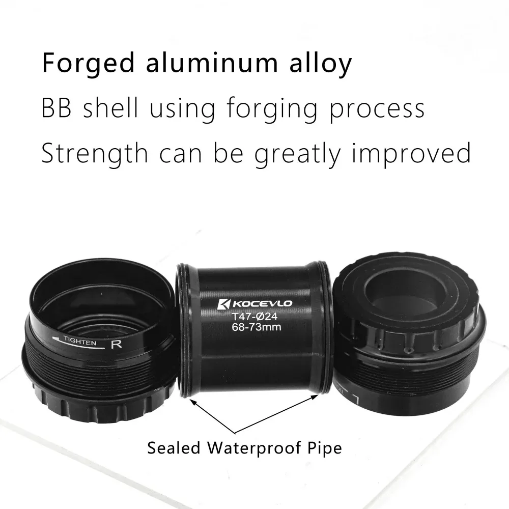 KOCEVLO T47 Threaded Bottom Bracket  Width 68-86.5mm Bike Bottom Bracket For 24MM Cranksets Central