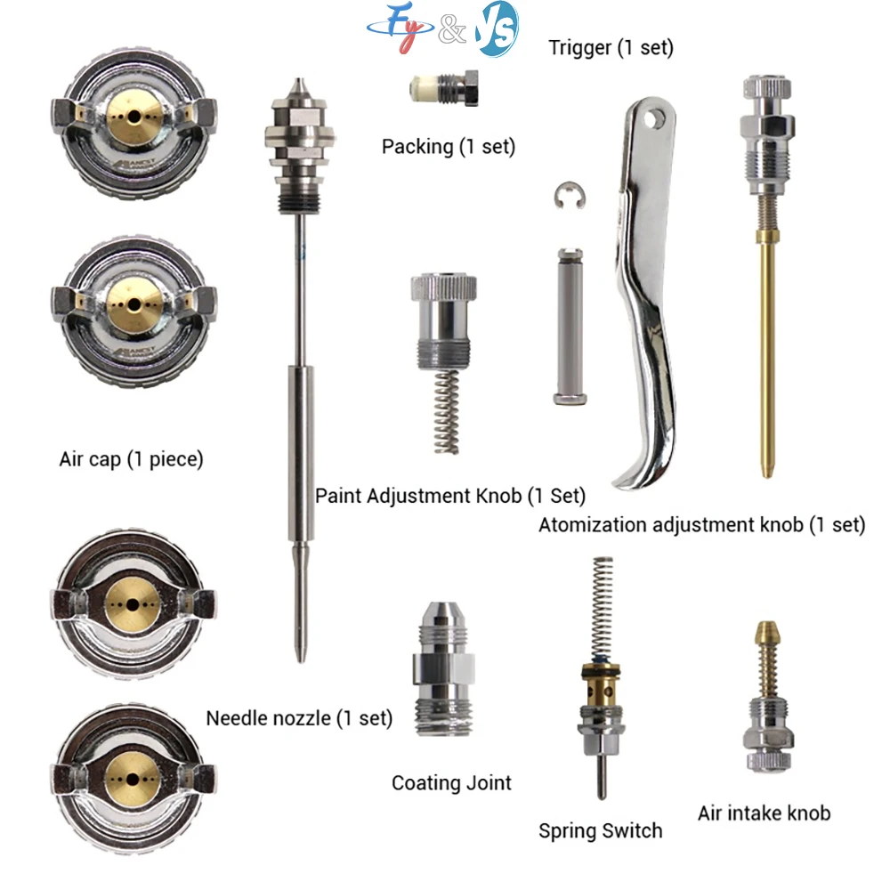 W-71 Repair Kit Complete Accessories Air Cap Nozzle Needle For Paint Spray Guns Car Furniture Painting Tool Parts