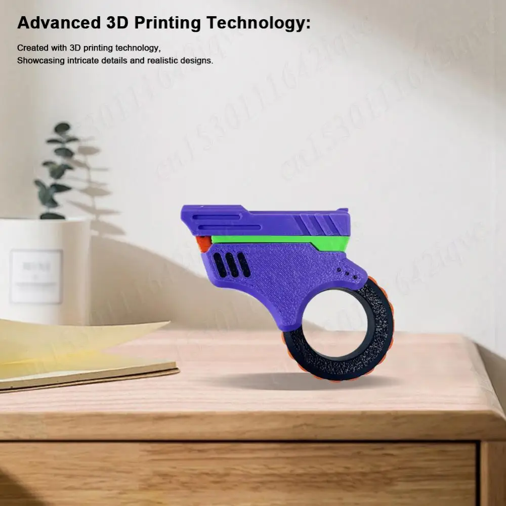 3D Printed Fidget Slider Creative Stress Relief Toy Gun Novelty Decompression Sensory Toy for Kids Adults