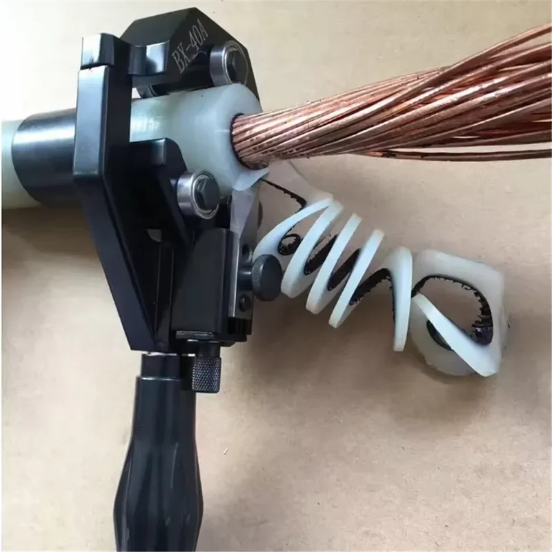 Electrician Wire Stripping Pliers BX-40 Insulated Wire Stripping Pliers 20-40mm Triangular Pulley Design Stripping Knife