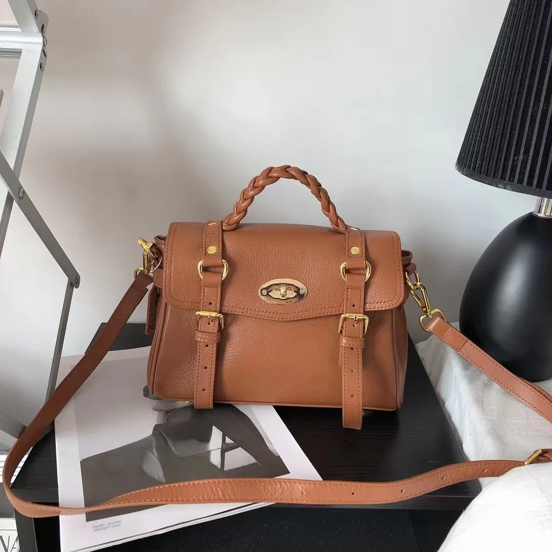 Skórzana torba damska marki torebka Vintage Fashion wykwintny Design torba na ramię dojazdy na zewnątrz panie Crossbody torby