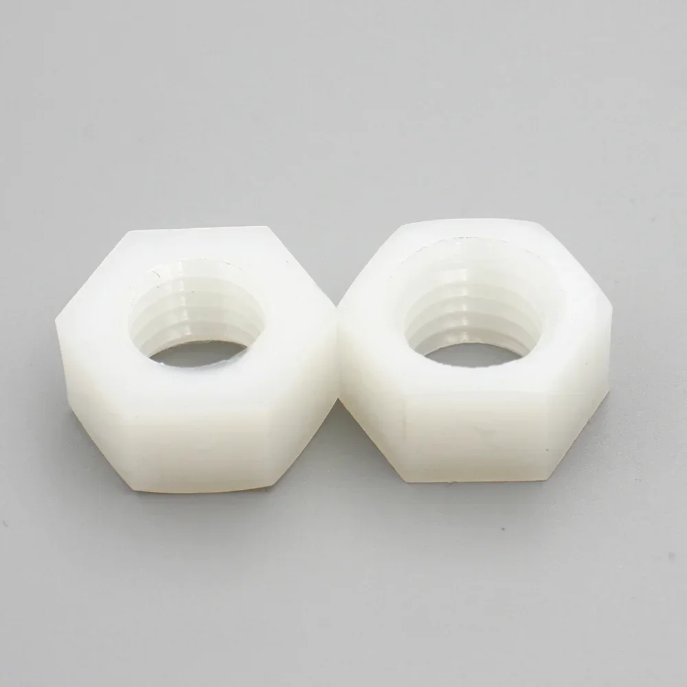 White Black Plastic Nylon Hex Nut M2~M20 Hexagon Insulated DIN934 Standard Size for Electrical Insulation Applications