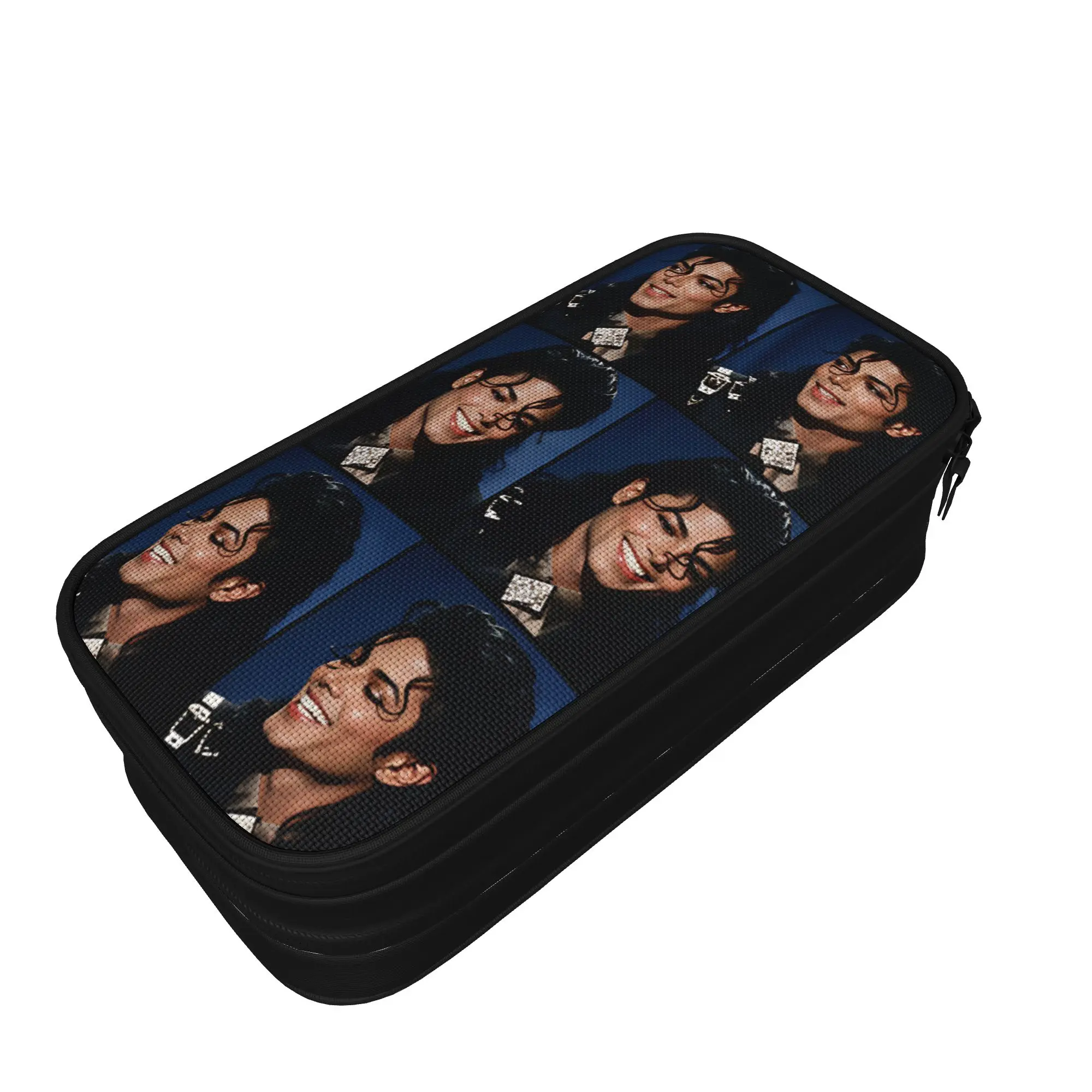 M-Michael Jacksons Pencil Case  Girls Boys Fashion Pencil Box Graphic School Pencil Cases Stationery Organizer Gift Idea