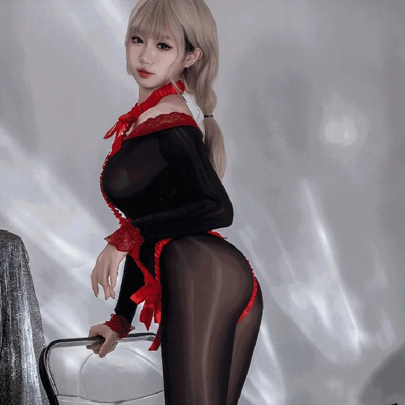 AniLV Women Off Shoulder Oil Bodysuit Sexy Lingerie Secret Pajamas Erotic Costumes