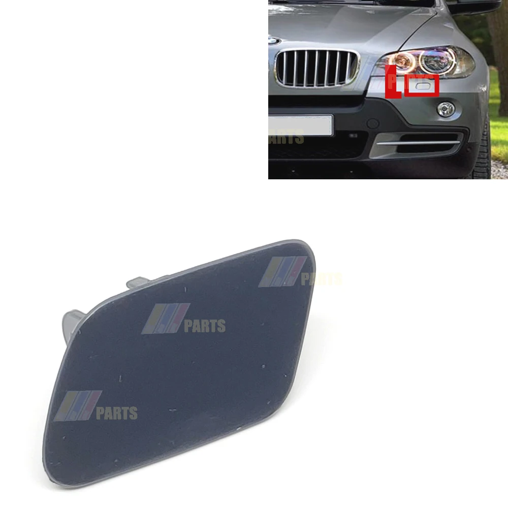 Cubierta de arandela de faro delantero, accesorio compatible con 07-13 BMW X5 E70 3.0d 3.0sd 3.0si 4.8i 30dX 35iX 40dX 40iX 50iX M50dX SAV