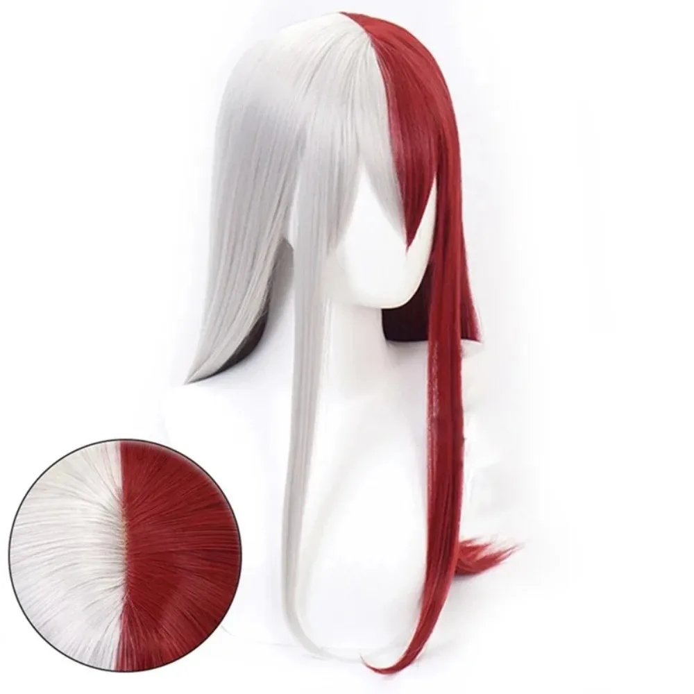 Syntetyczny Cosplay Dziewczyna Anime My Hero Academia Todoroki Shoto Długie Peruki Unisex Kostiumy Rekwizyty Włosy Boku No Hero Dress Up Party