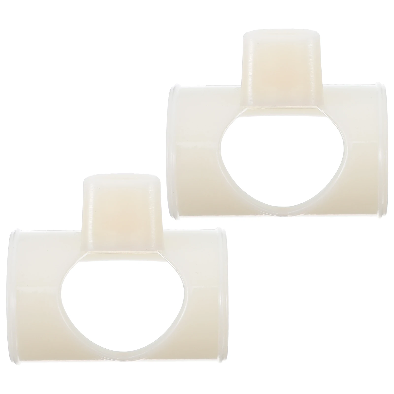 

2 Pcs Flute Mouthpiece Blowing Helper Air Beige Plastic Clip on Wind Training Device