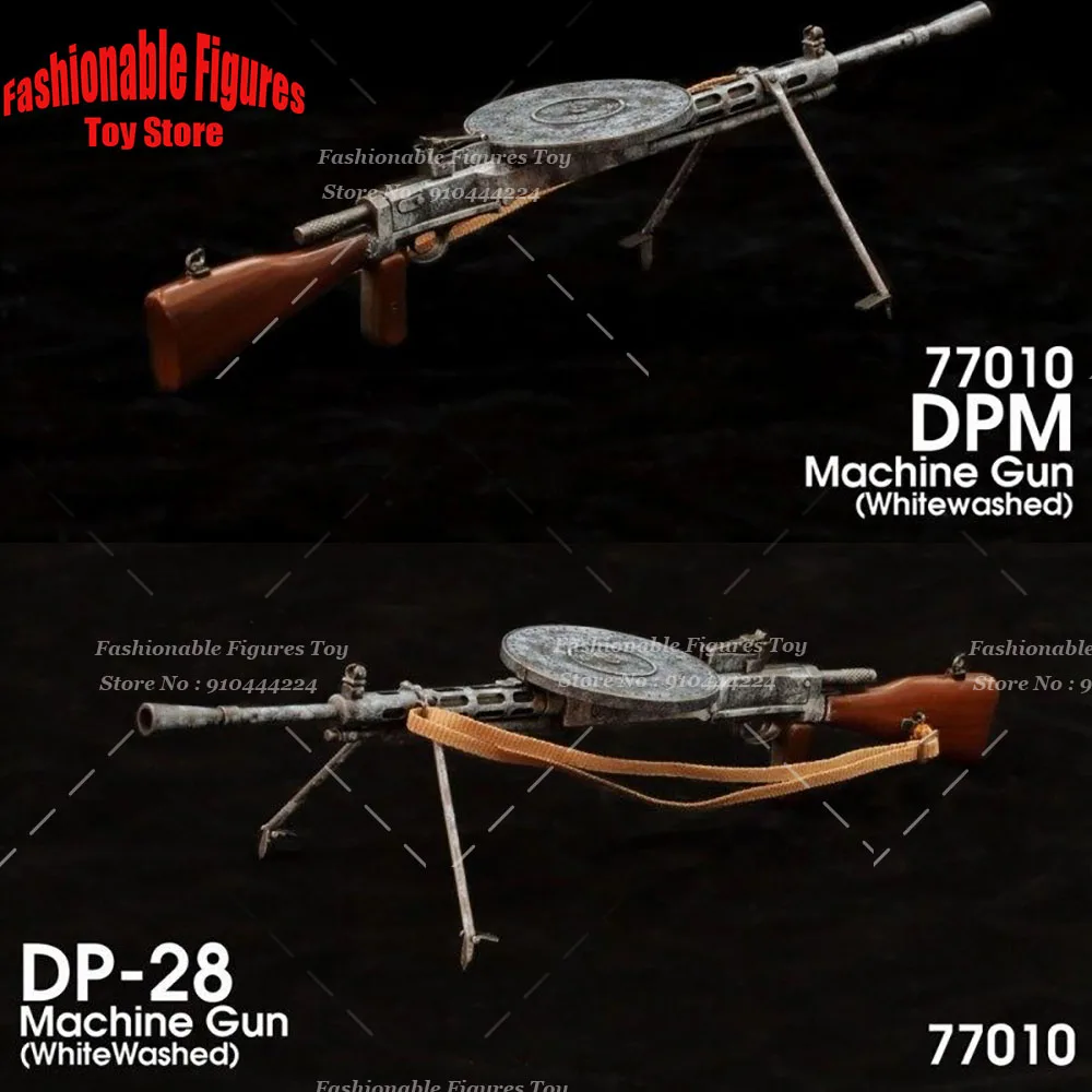 

77010 1/6 Scale DP-28 Light Machine Gun Whitewashed Camouflage Military Combat Equipment Accessory Fit 12Inch Action Figure Doll