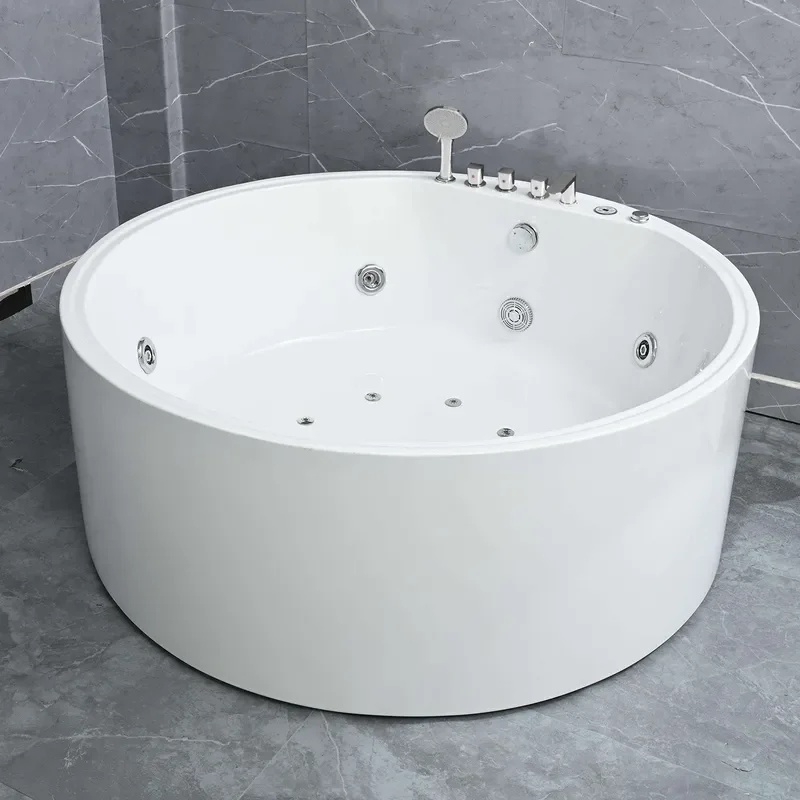 for Hotel B&B Whirlpool Massage Bathtub Household Double Couple Intelligent Thermostatic Circular Engineering Tub
