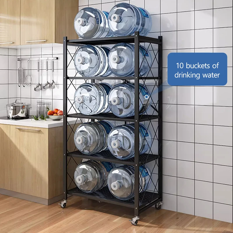 Large Iron Shelf Storage Multifunction Living Room Rack Multilayer Bookshelf Display Kitchen Storage Shelf