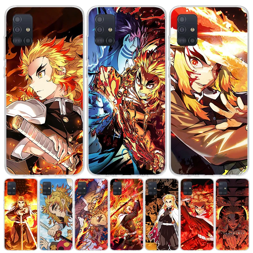 Demon Slayer Rengoku Kyoujurou Phone Case For Samsung Galaxy A51 A41 A31 A21S A11 A01 A71 A50 A40 A30S A20E A10S A70 A6 A7 A8 A9