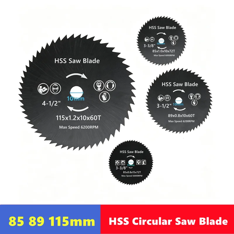 HSS Nitride Coated Circular Saw Blades 85/89/115mm  for Wood and Metal Cutting, Power Tool Accessories, Cutting Blades