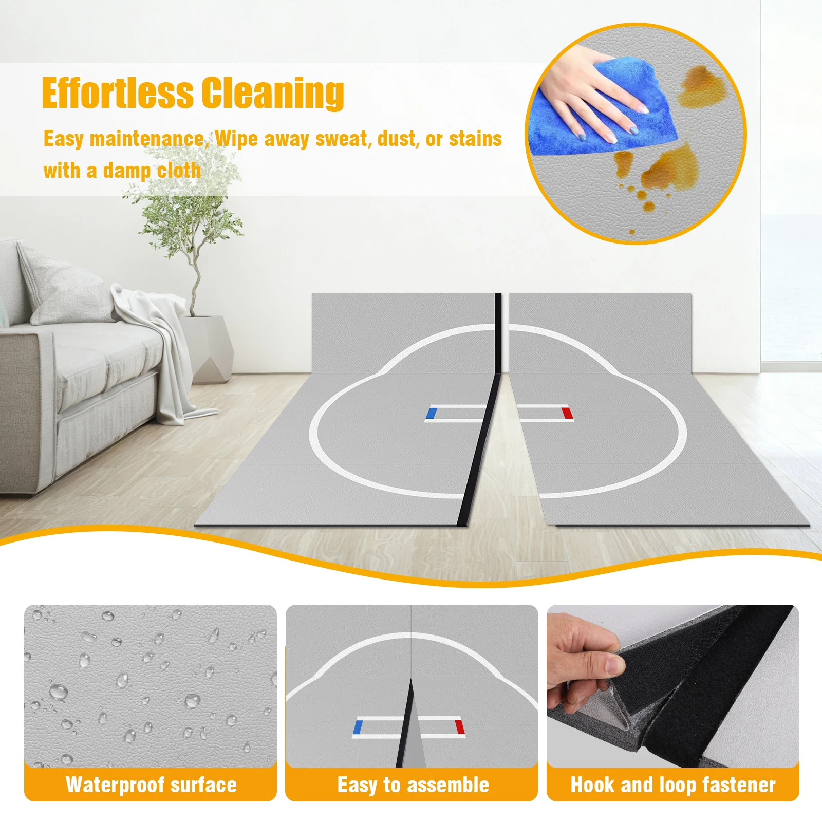 

3M X 3M Large Grapple Mat Wear Resist Multi-Functional Training Blankets Anti-Slip for Grappling Martial Art Boxing Judo