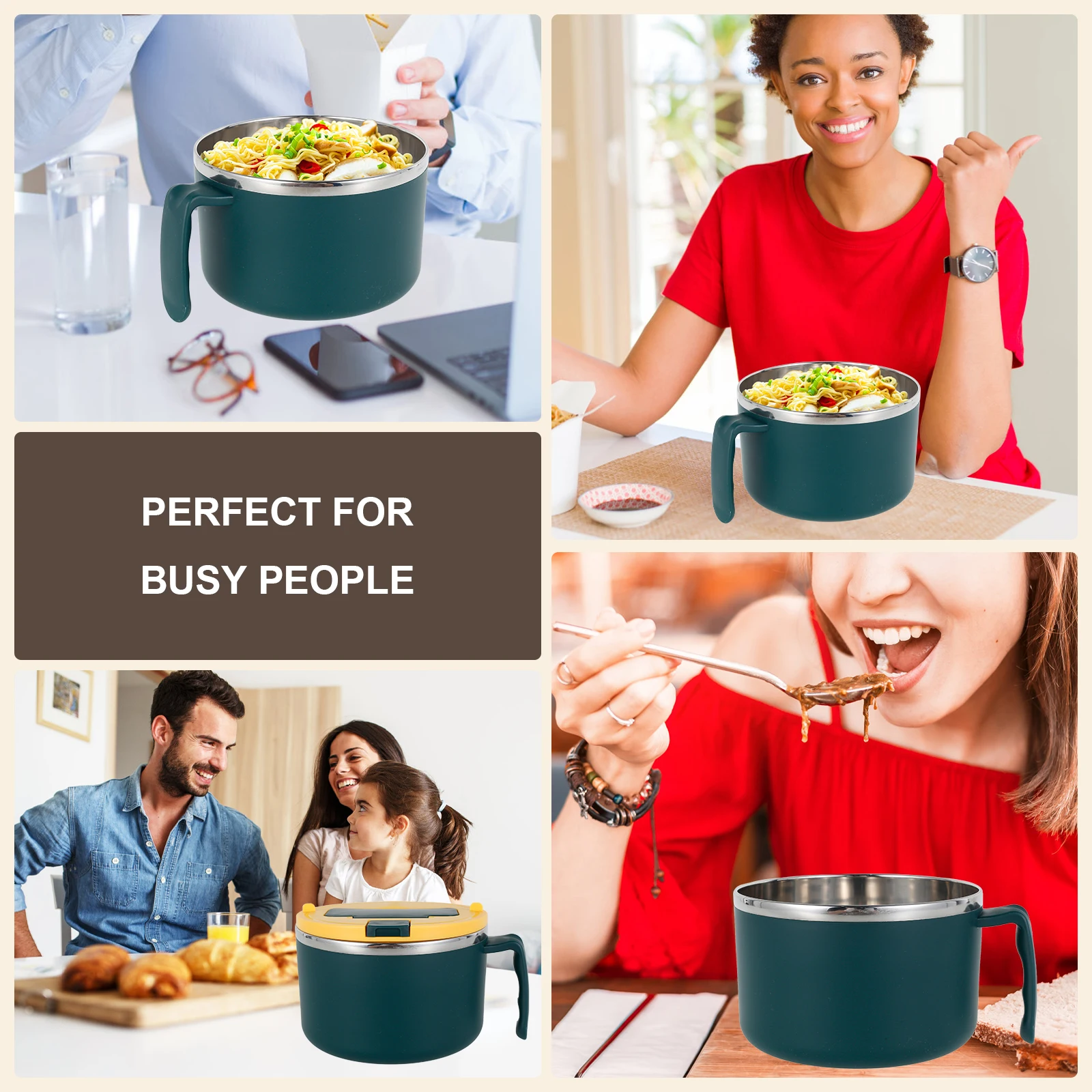 Rapid Ramen Bowl with Filterable Lid 1200ml Microwave Ramen Noodle Bowl with Spoon Chopsticks BPA Free Ramen Cooker Bowl