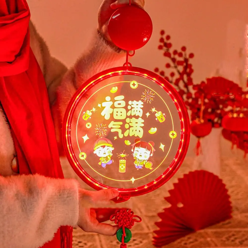 Hanging New Year 3D Sucker Lamp Glowing Fuzi New Year Suction Cup Lamp Good Luck LED Spring Festival Window Lights Home Decor