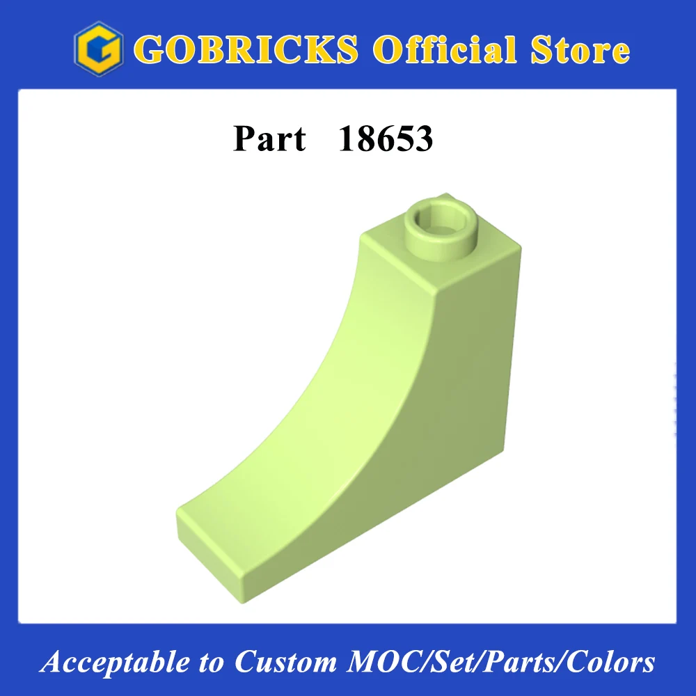 Gobricks 1PC 18653 MOC Brick Arch 1x3x2 Parts Inverted Inside Bow Building Block DIY Educational Classic Plastic Creative Model