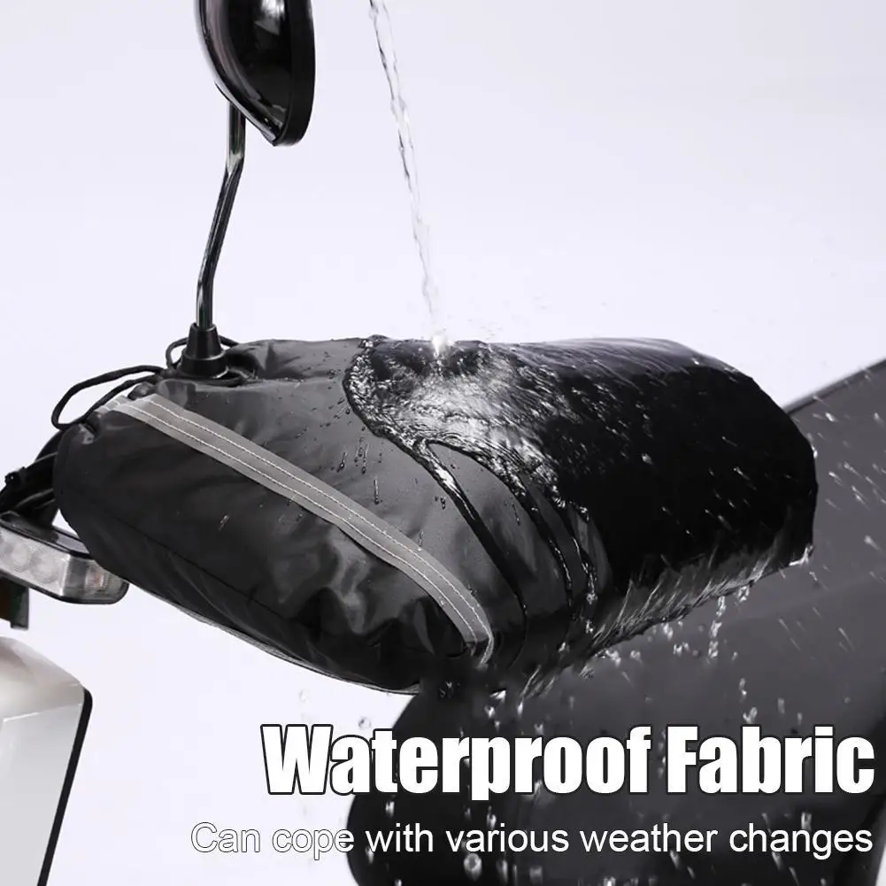 

1 пара зимних муферов на руль мотоцикла, водонепроницаемые грелки для рук, рукавицы для улицы, зимние велосипедные рули