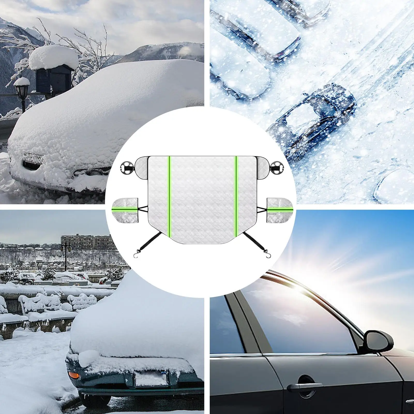 

Windshield Protector Car Windshield Snow Cover Winter Ice Sunshade Protector Anti-Fog Windscreen Sunshade For Vehicles SUVs