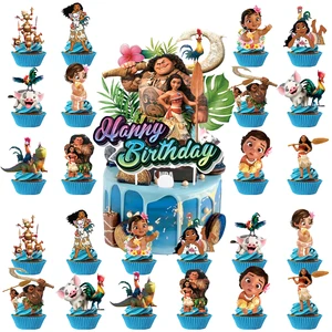 Topper de bolo Moana toppers cupcakes dekorasyon doğum günü Moana, malzemeleri tema partiler, ev dekorasyonu, doğum günü pastası Moana En çok satılan 12 pasta-moana-no. 5