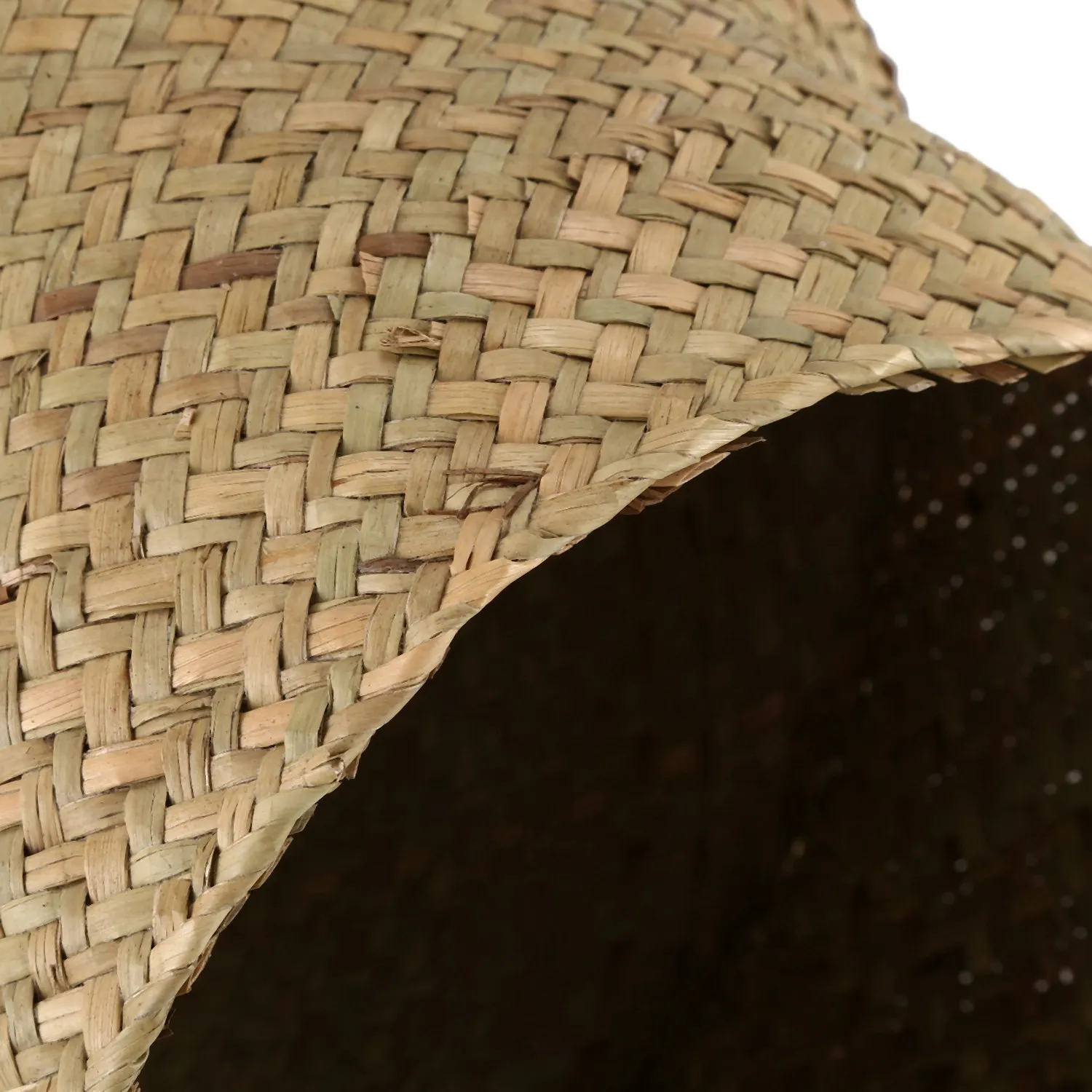 ABWR-الأعشاب البحرية سلة خوص الروطان طوي معلقة اناء للزهور زارع المنسوجة القذرة سلة الغسيل سلة التخزين ديكور المنزل