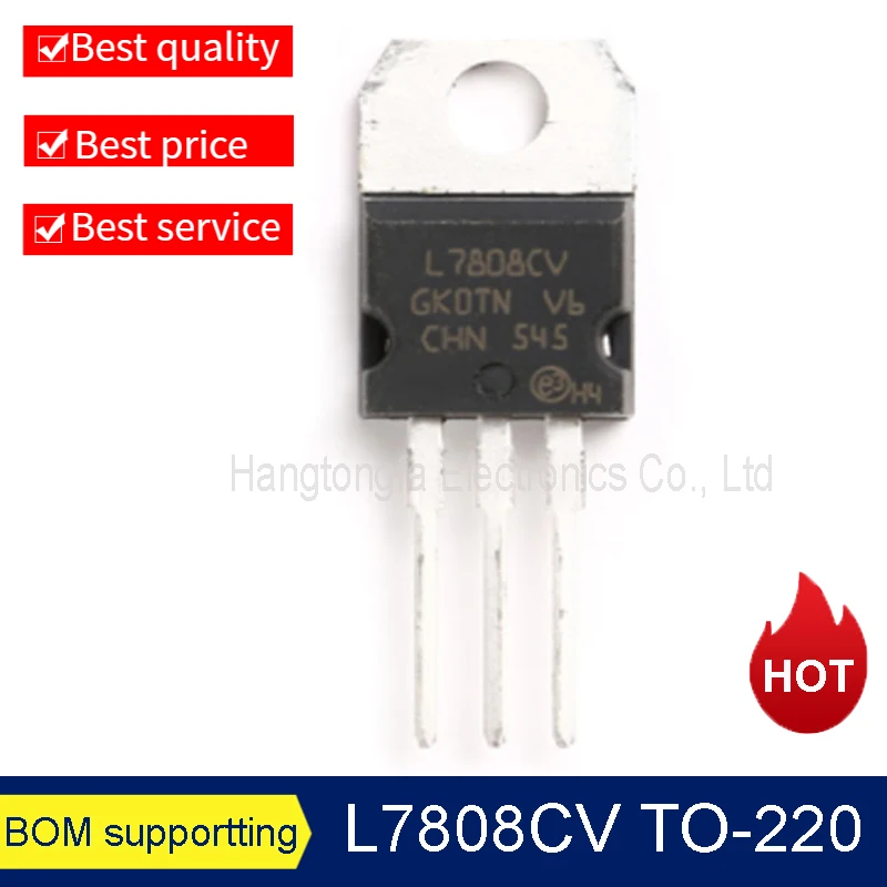 50PCS/LOT L7805CV 7805 TO-220  1.5A 5V Three-terminal Voltage Stabilizer DIP NEW