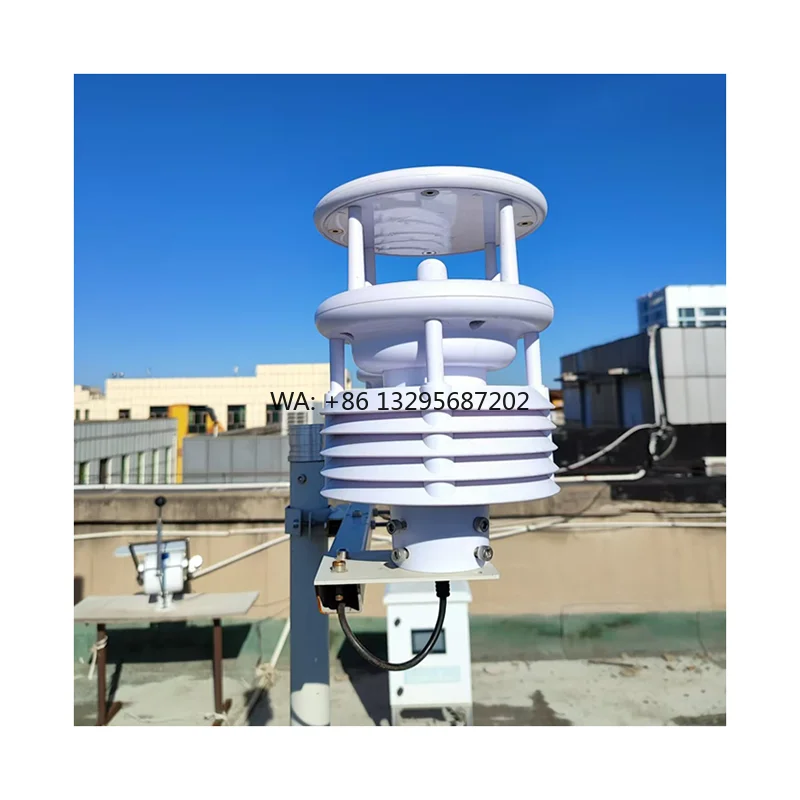 

CE SDI12 12-24 VDC RS485 TEMPERATURE HUMIDITY ULTRASONIC WIND SPEED and DIRECTION PRESSURE COMPACT OUTDOOR WEATHER STATION WIFI