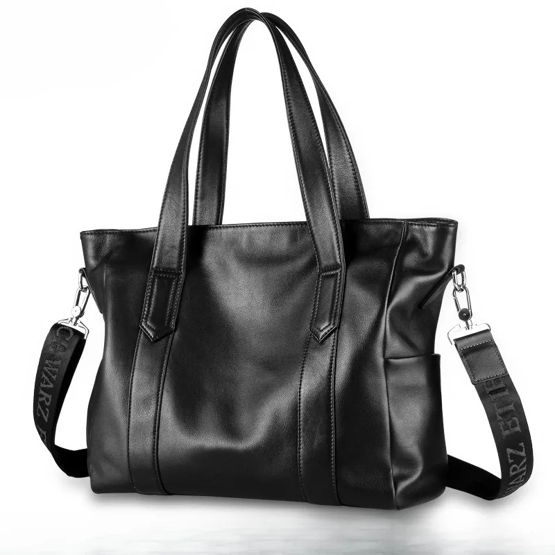 

Men's Genuine Messenger Luxury Brand Men Single Shoulder Tote Bags Korean Style Business Briefcase Top Layer Cowhide Laptop Bag