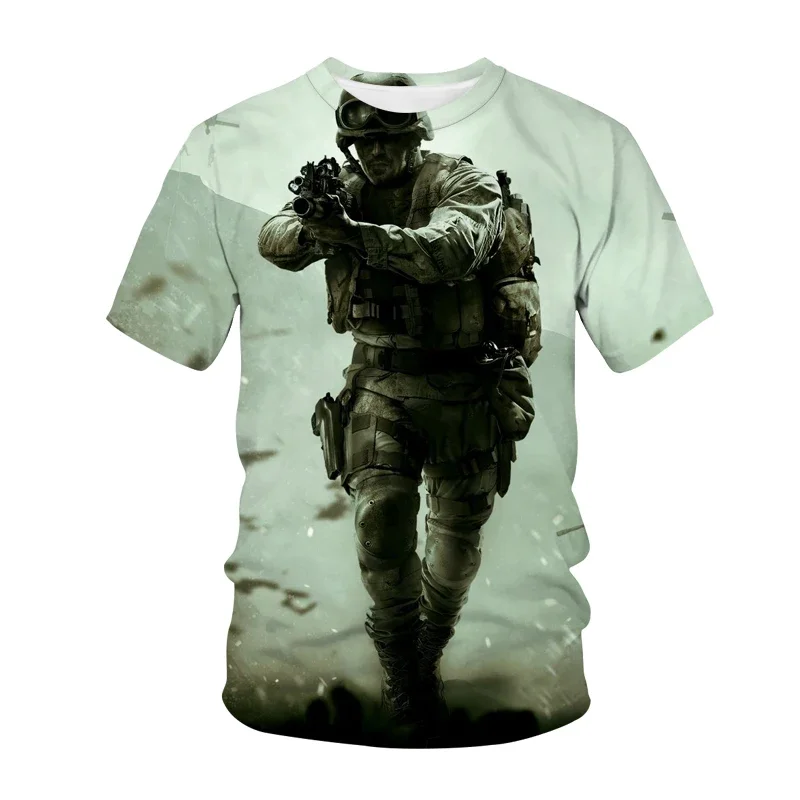 Hot Game Call Of Duty Modern War 3D Printed Kids T Shirt Fashion Casual Cartoons T-shirt Boys Girls Children's Clothes For Girls