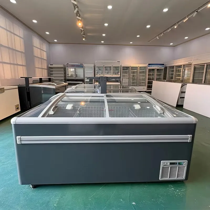 Combined Island Freezer With R290 Refrigerant, Flexible Combination For Supermarket And Retail Shop