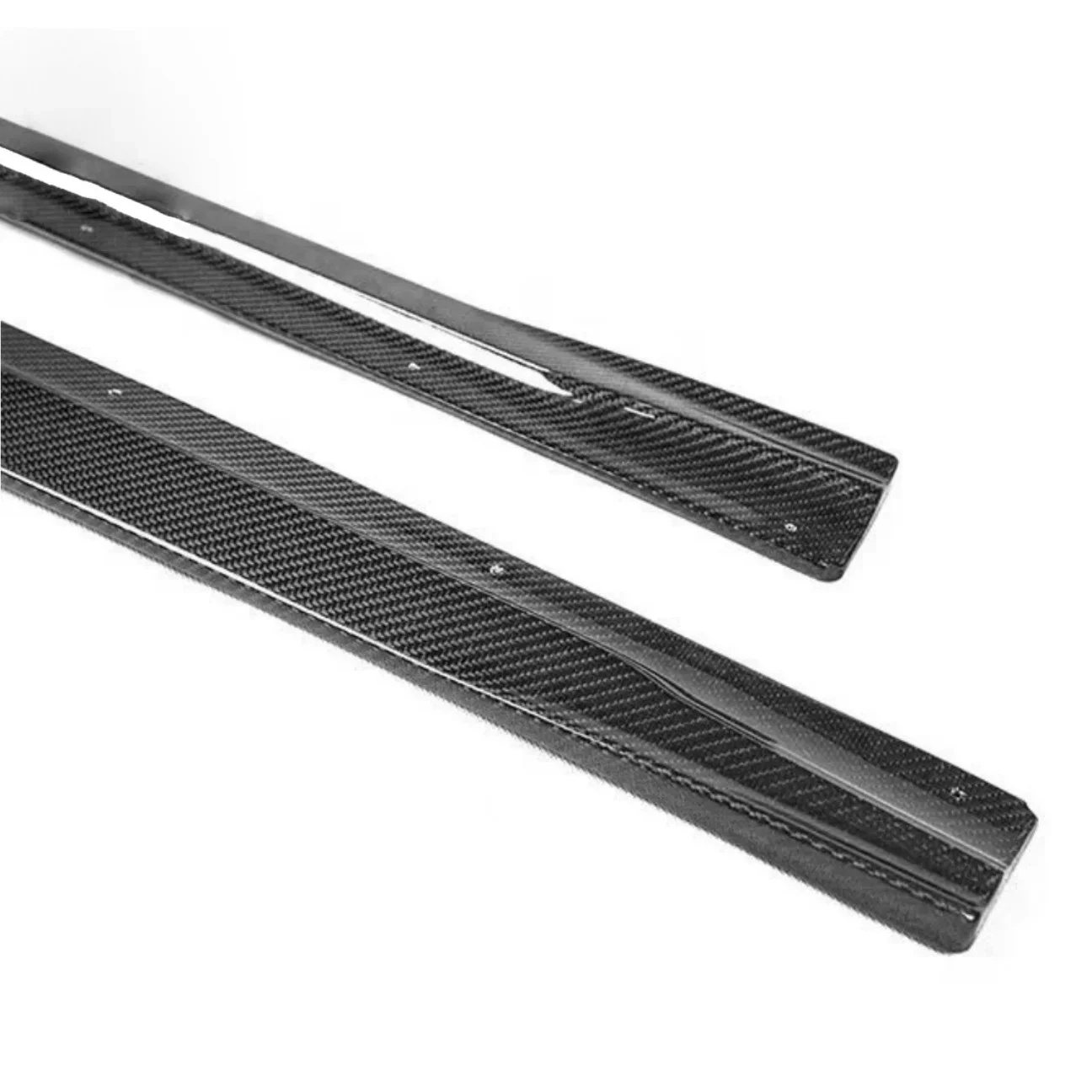 M2 M2C D Style Carbon Fiber Side Skirt for F87 Auto Racing Car Side Door Bumper Extension Skirts Splitter Body Kit