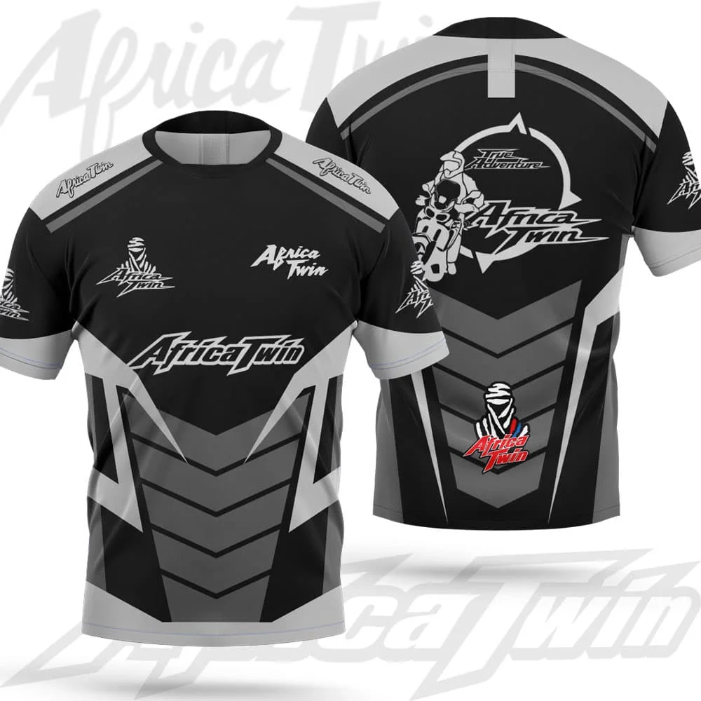 Motorcycle All Over Print Crew Neck Short Sleeve Parent Kids Off Road Motorbike Sports Casual Summer T Shirts Family Matching