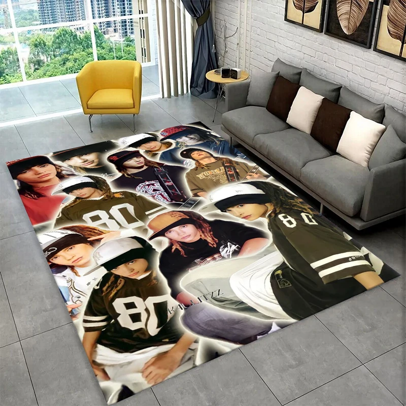 Rock Band Tokio Hotel Bill Kaulitz Carpet Rug for Bedroom Living Room Sofa Playroom Doormat Home Decor,Kid Area Rug Non-slip