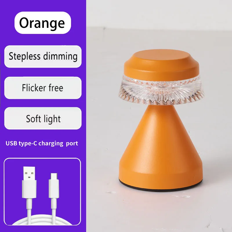 KFV Bedlamp, Slaapkamer Sfeerlamp, Stoffen Lampenkap, LED Bureaulamp, Verstelbare Helderheid, Kamerdecoratie