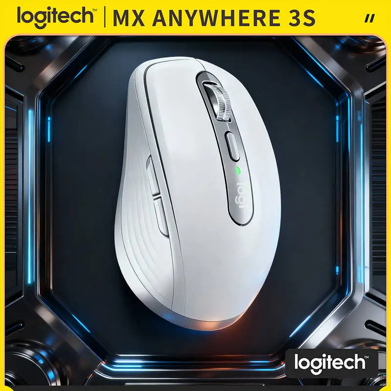 

Компактная мышь Logitech MX Anywhere 3S, эргономичный дизайн, перезаряжаемая, с быстрым прокруткой для портативных ПК Mac