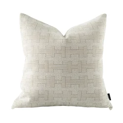 Funda de cojín Jacquard geométrica de doble cara de gama alta, fundas de almohada ligeras y modernas de lujo, decoración del hogar, 45x45/50x50cm